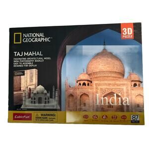 New. TajMahal INDIA 3D National Geographic 87pc Puzzle ARCHITECTURAL Sealed